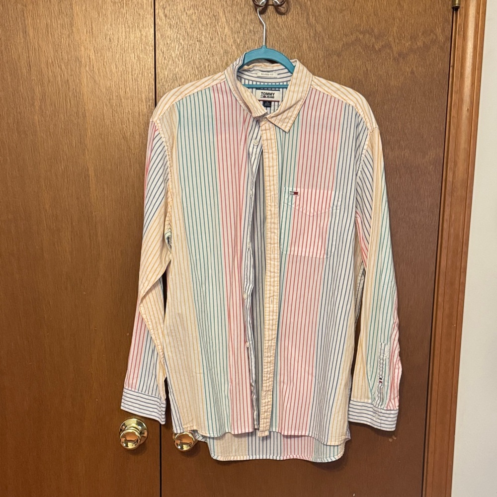 Tommy Jeans Men's Pastel Striped Shirt